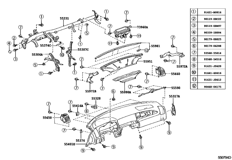 Instrument Panel & Glove Compartment