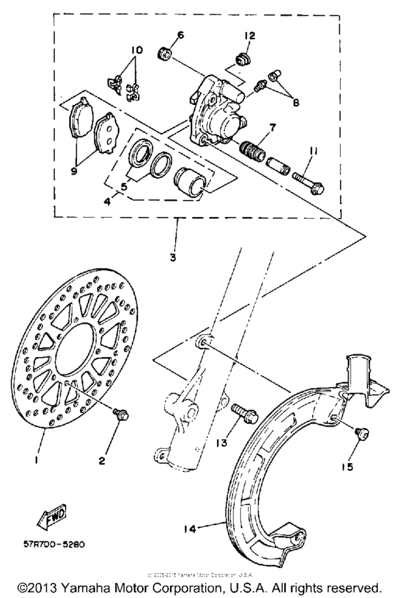 Front brake caliper