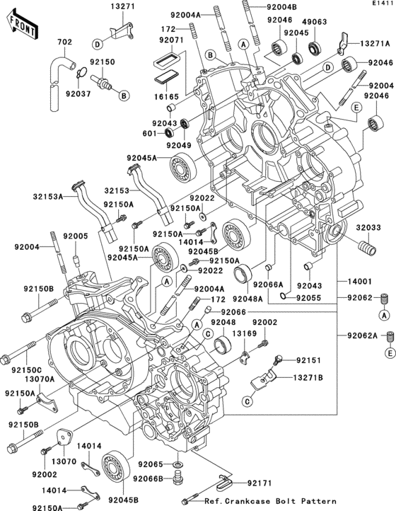 Crankcase(1/2)(vn1500-e2-e4)