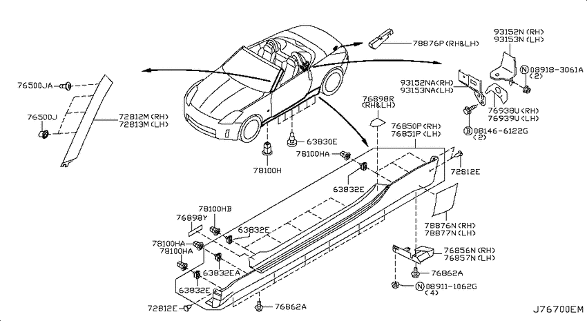 Body side fitting