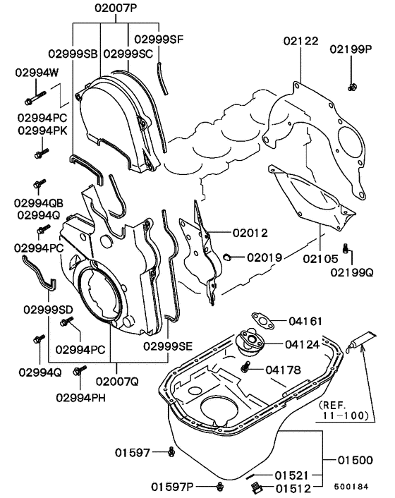 Cover,rear plate & oil pan