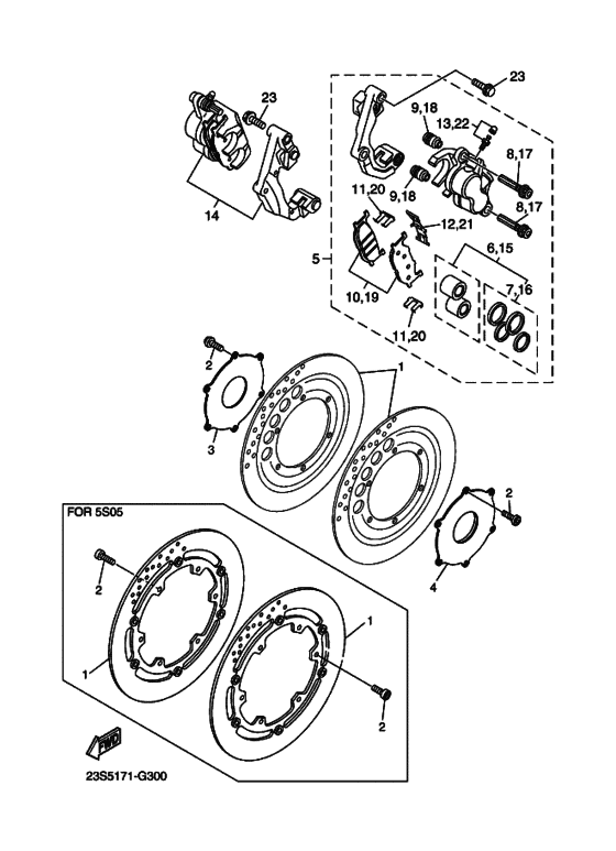 Front brake caliper