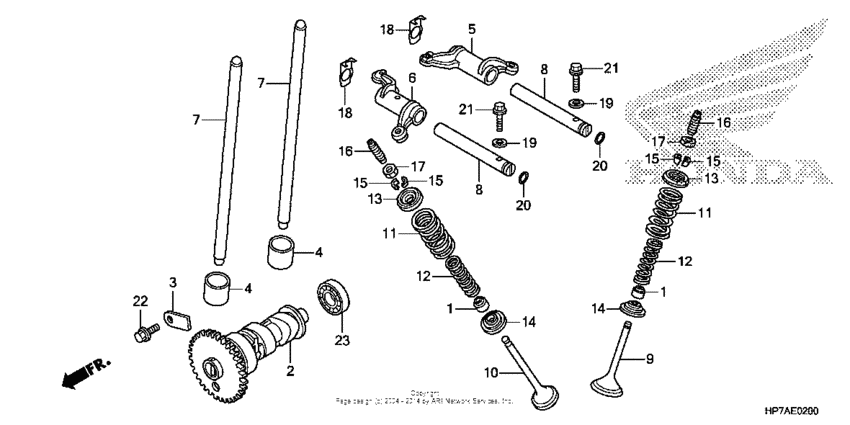 Camshaft + valve