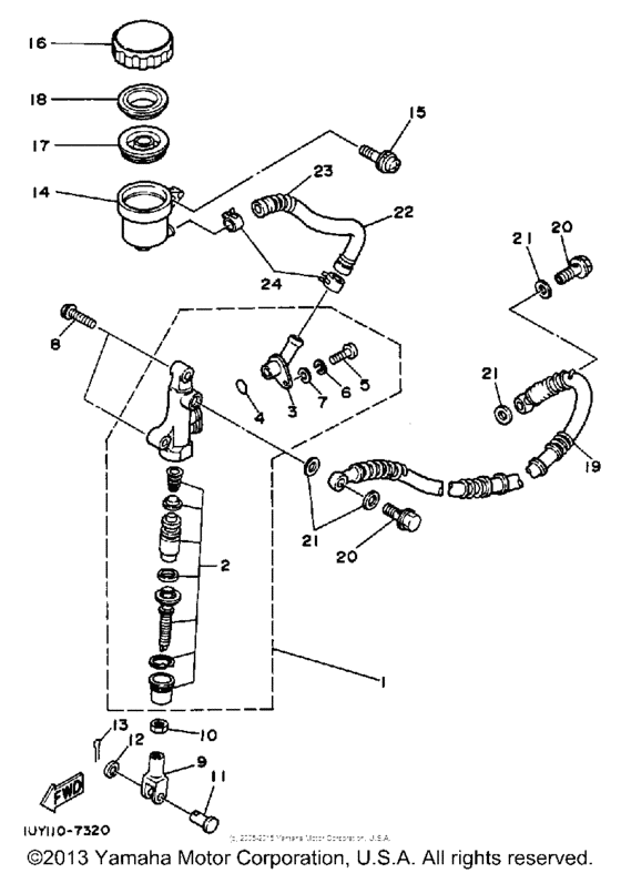 Rear master cylinder
