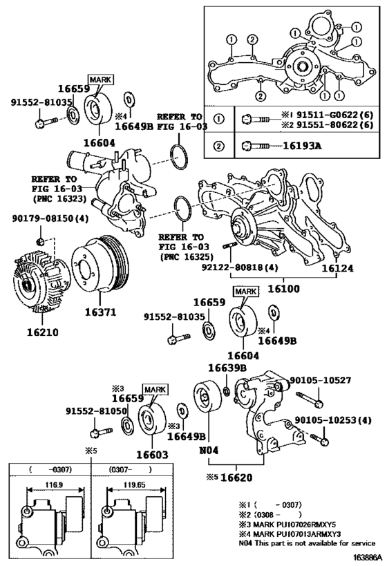 Water Pump for 2004 - 2009 Toyota LAND CRUISER PRADO GRJ120 | General ...