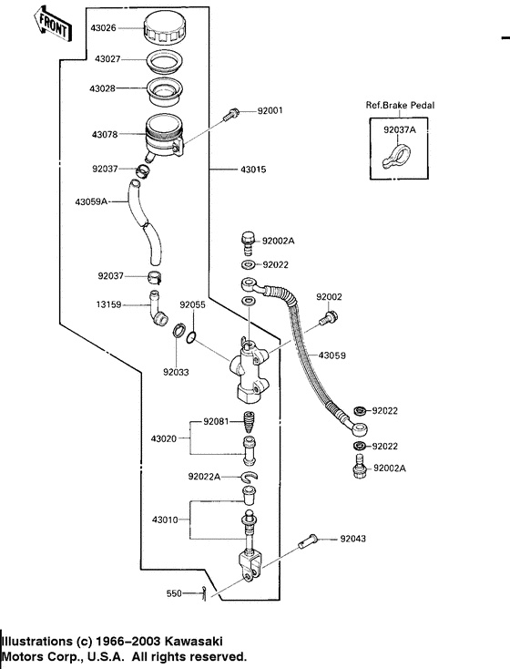 Rear master cylinder