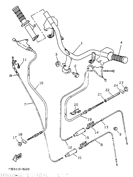 Steering handle & cable