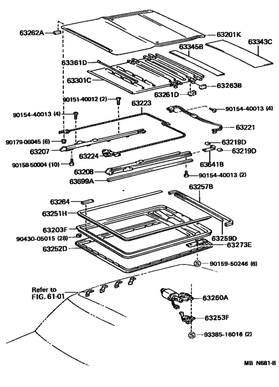 Roof Panel & Back Window Glass