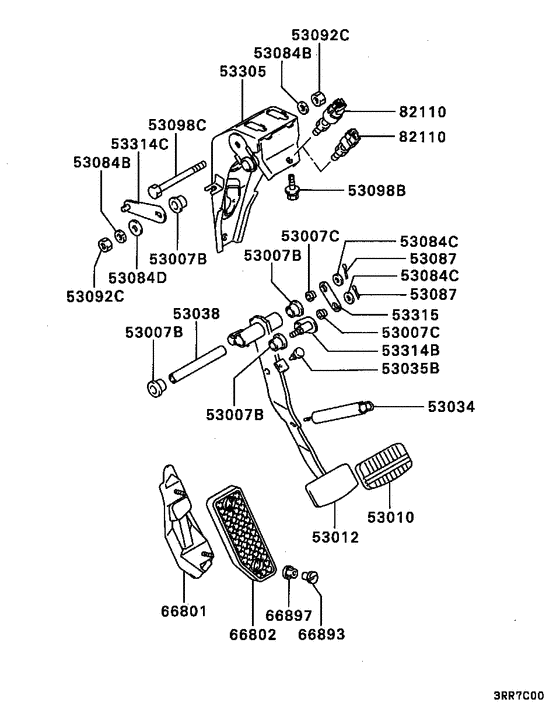 Brake & clutch pedal
