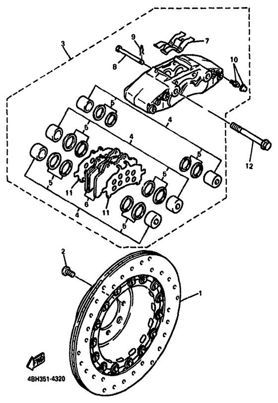 Front brake caliper