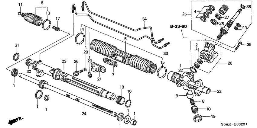 P.s. gear box components