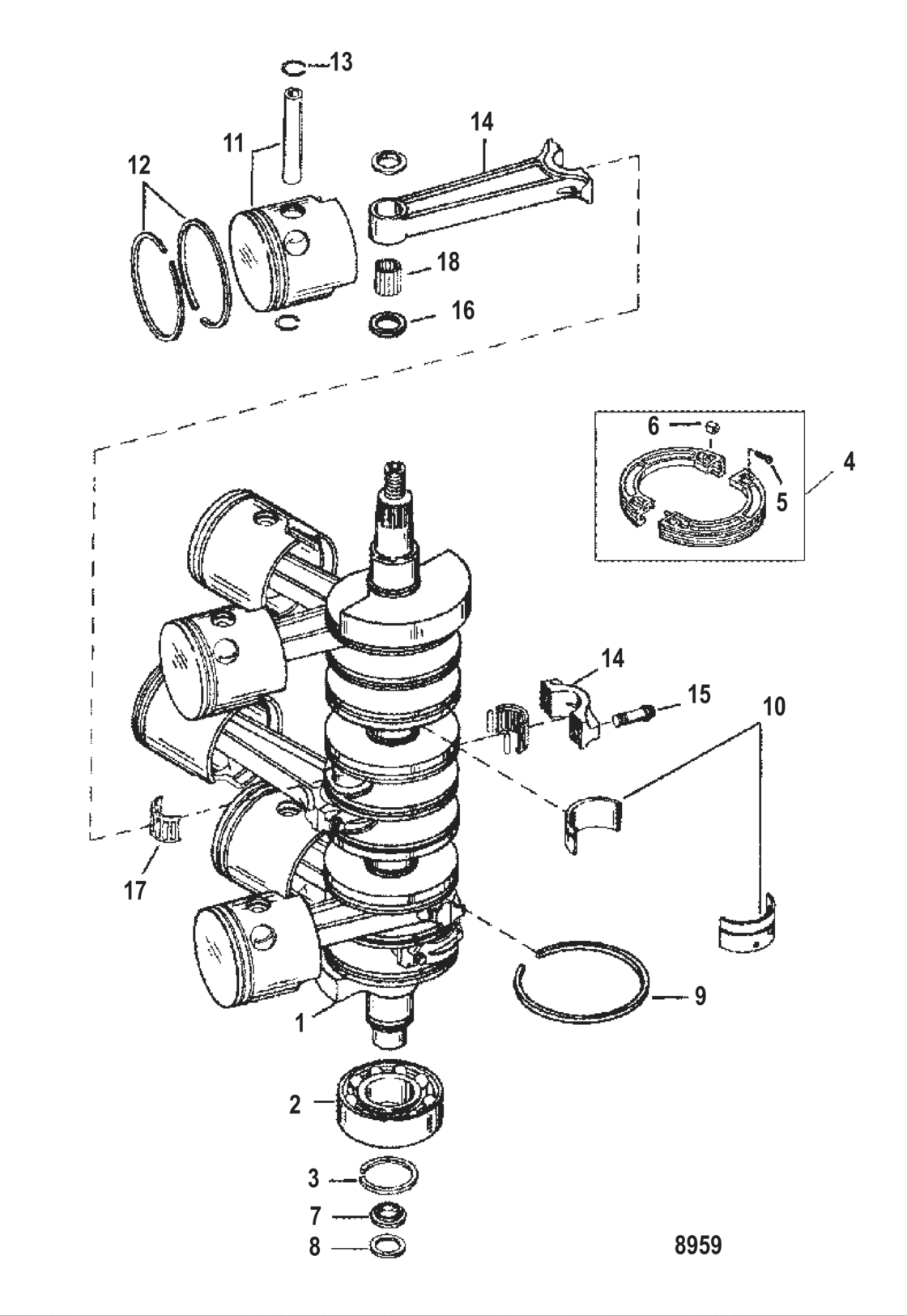 Crankshaft (Connecting Rod Forging # Is 644-818141)