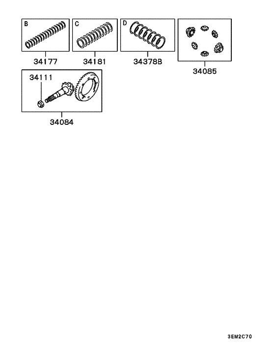 Rear axle differential