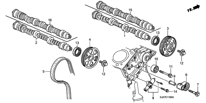 Camshaft/timing belt