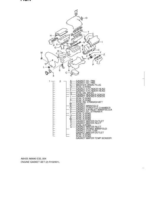 Engine gasket set