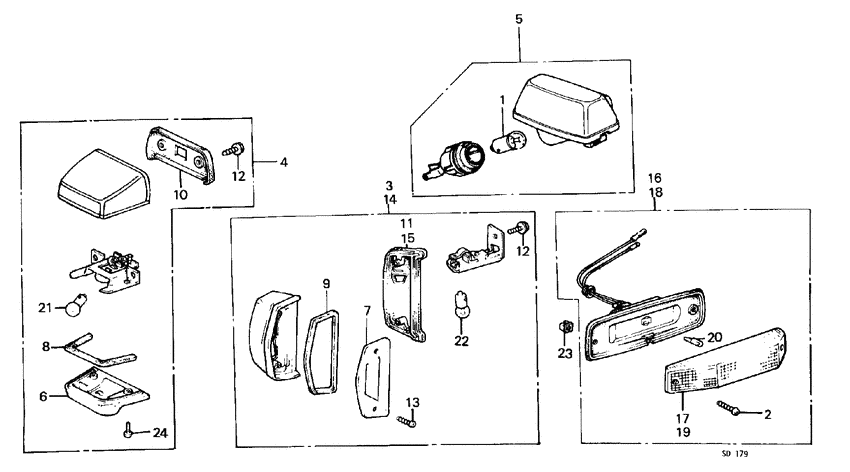 Side turn signal light/ license plate light