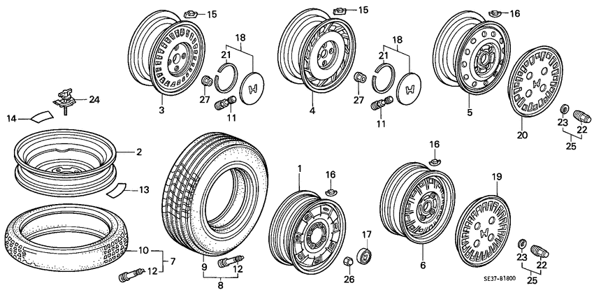Tire/wheel disk