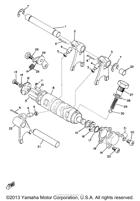 Shift shaft
