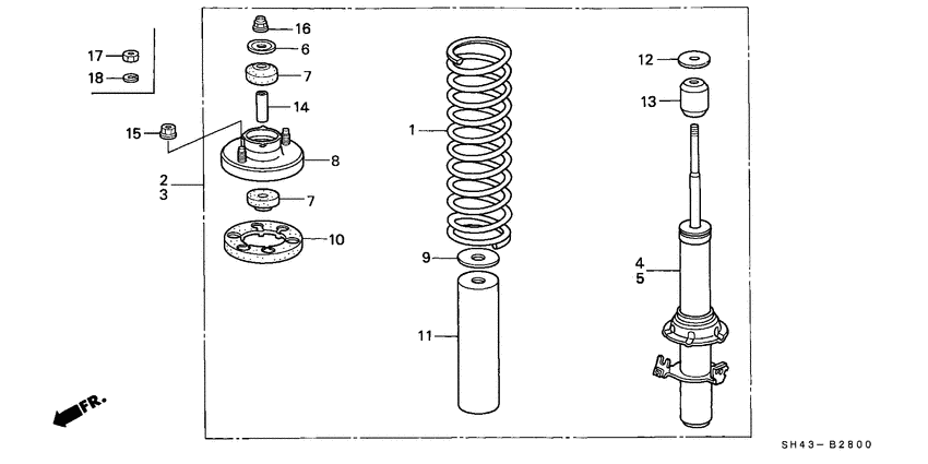 Front shock absorber