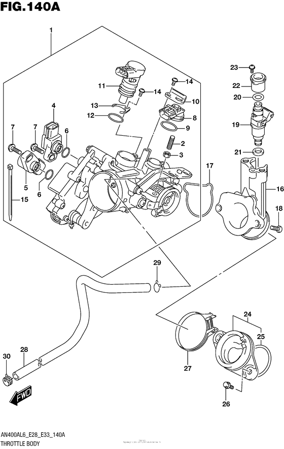 Throttle Body (An400Al6 E33)