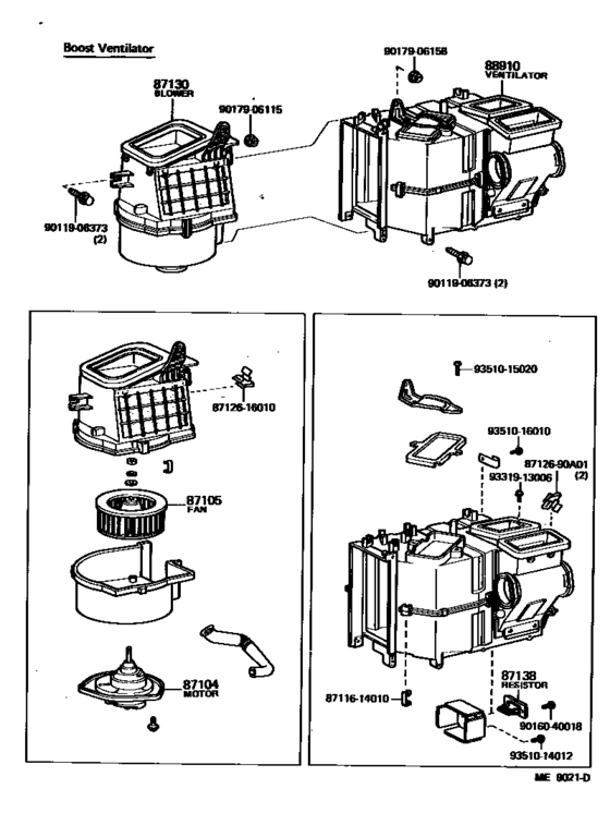 Heating & Air Conditioning - Heater Unit & Blower