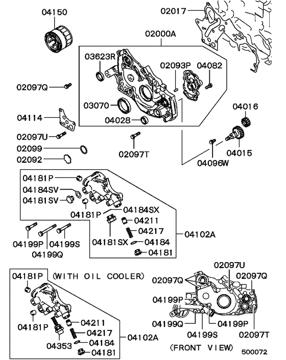 Oil pump & oil filter