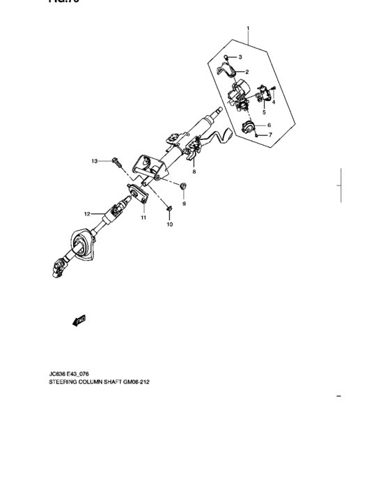 Steering column shaft