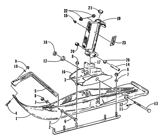 Ski And Spindle Assembly