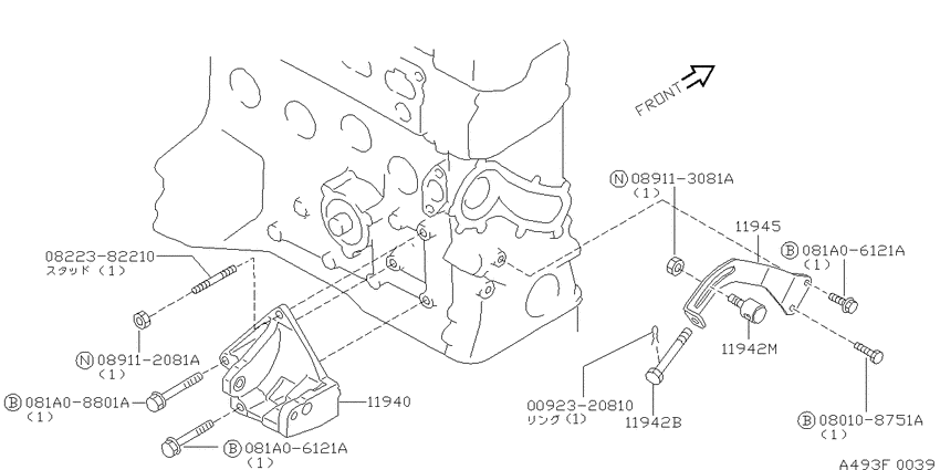 Power steering pump mounting