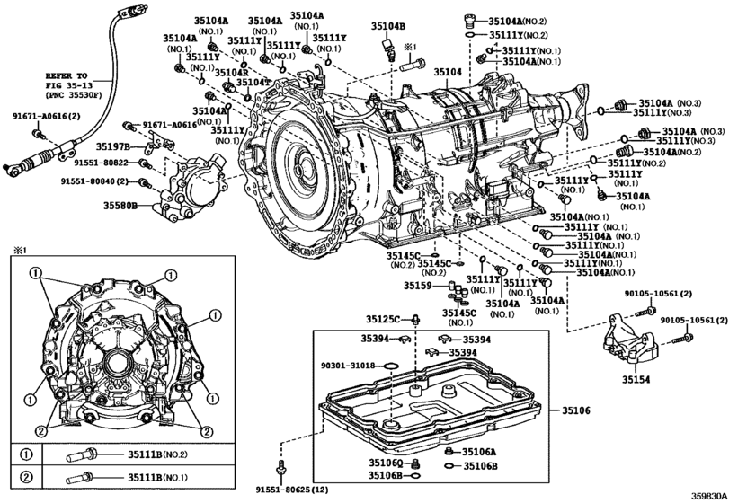 Transmission Case & Oil Pan (Atm)