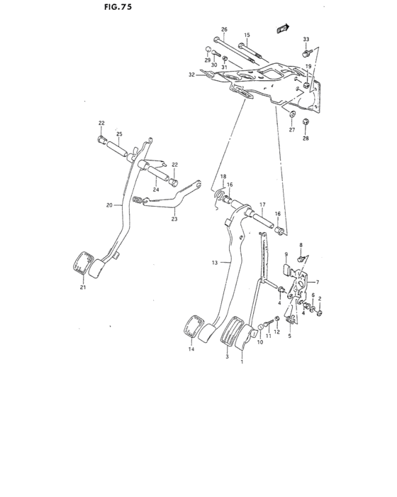 Pedal and pedal bracket