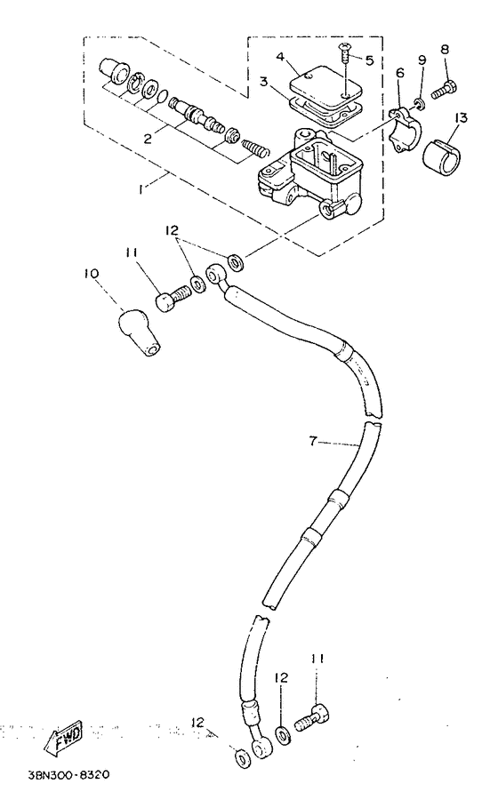 Front master cylinder