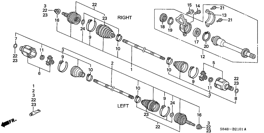 Front driveshaft
