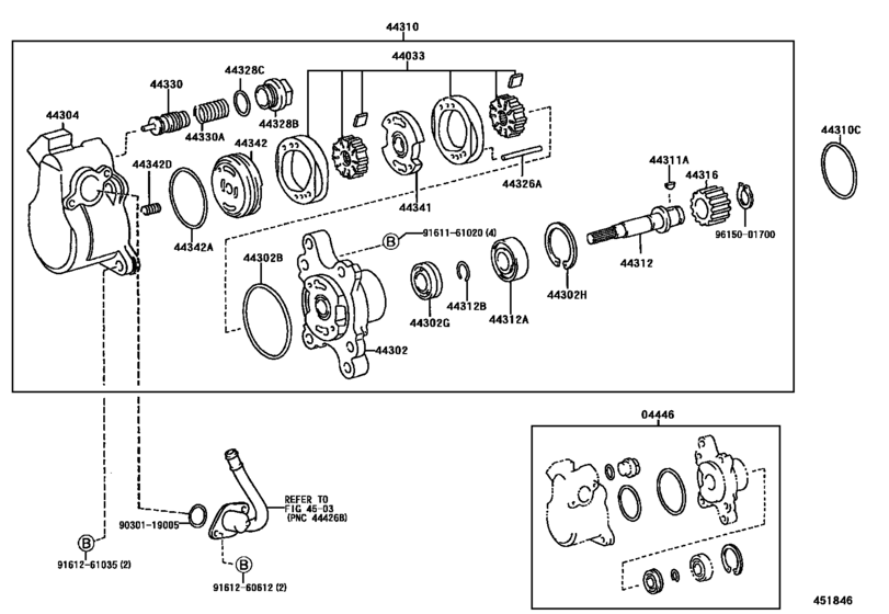 Vane Pump & Reservoir (Power Steering)