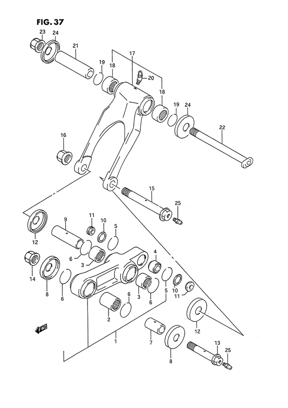 Rear cushion lever