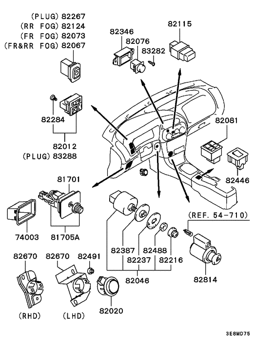 Switch & cigar lighter