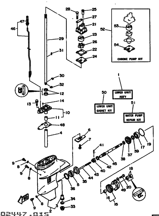 Lower casing & drive 1