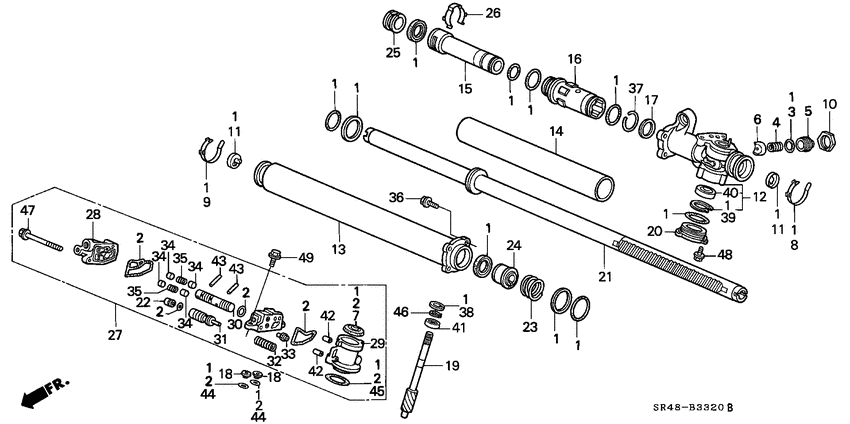 Power steering gear box components