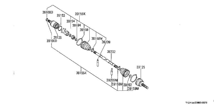 Front drive shaft (ff)
