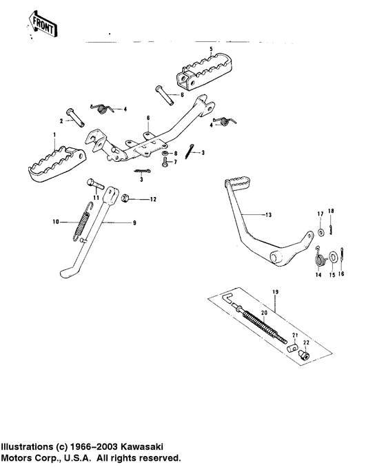 Footrests/stand/brake pedal