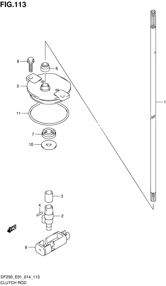 Clutch rod
