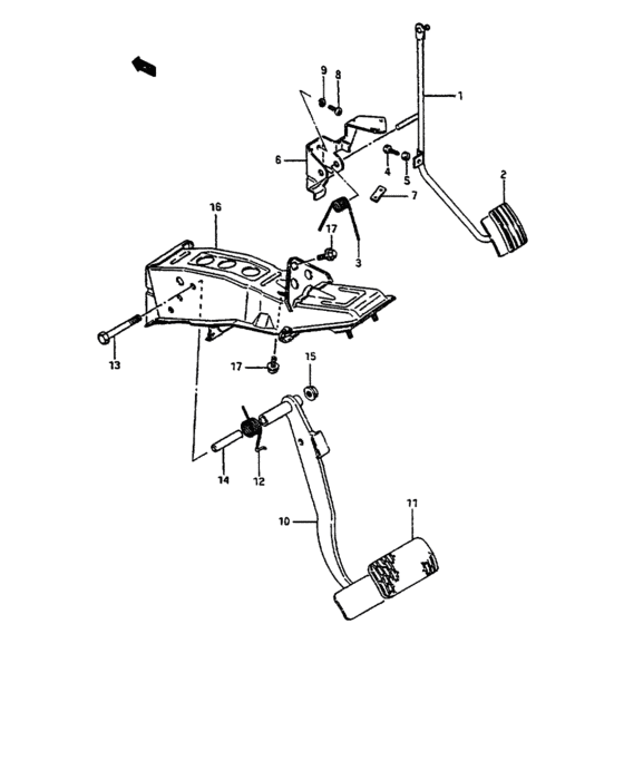 Pedal and pedal bracket