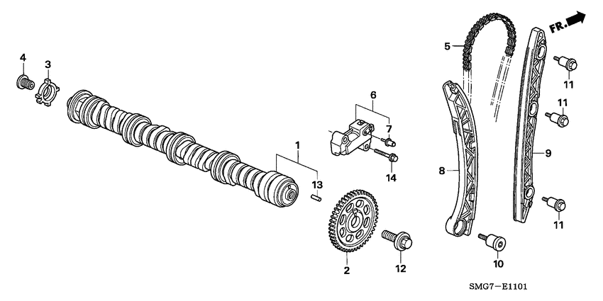Camshaft/cam chain