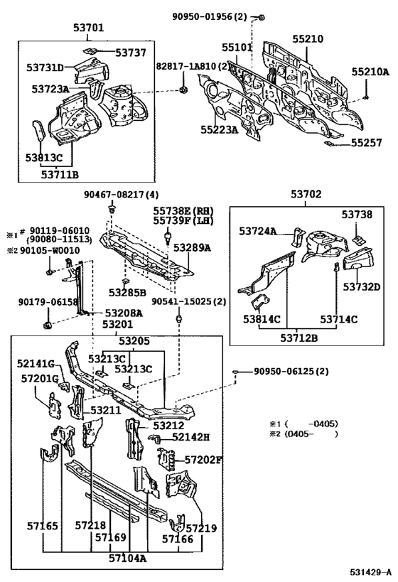 Front Fender Apron & Dash Panel