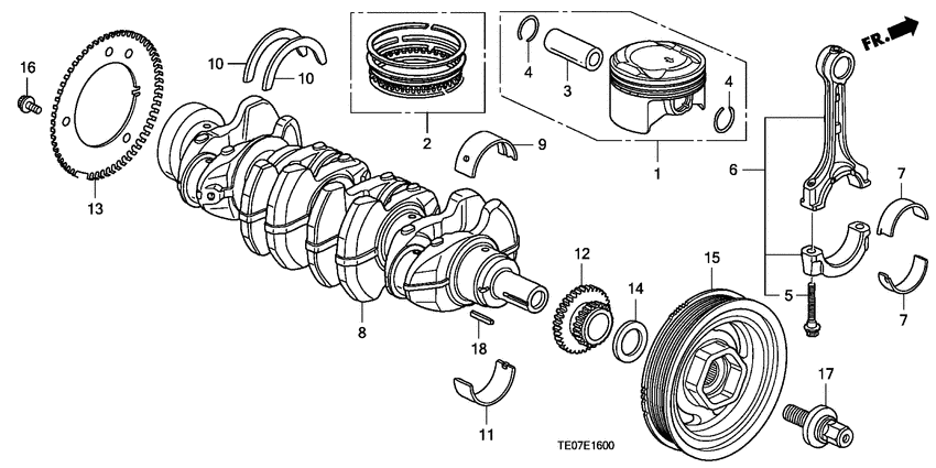 Crankshaft/piston