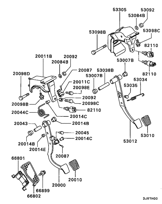 Brake & clutch pedal
