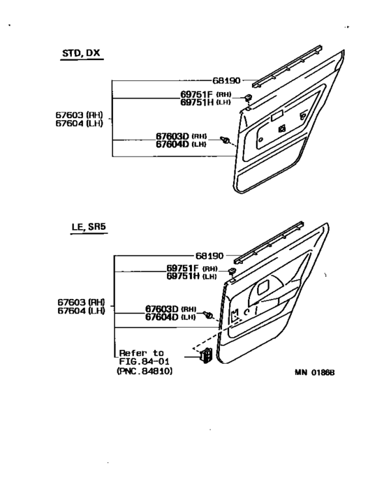 Rear Door Panel & Glass