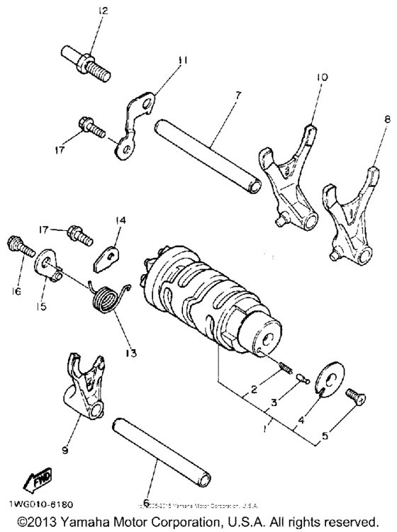Shift cam-fork