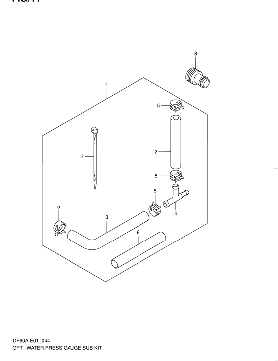 Opt:water pressure gauge sub kit