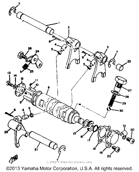 Shift shaft